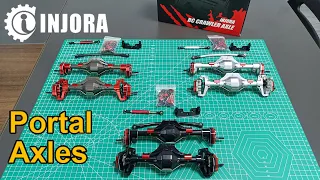 Injora Metal Front & Rear Portal Axles Unboxing