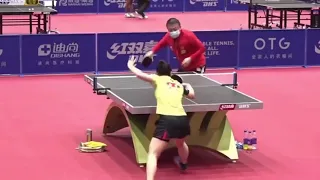 MA Lin Challenge ITO Mima To Received Serve | 2020 ITTF World Tour Platinum Training