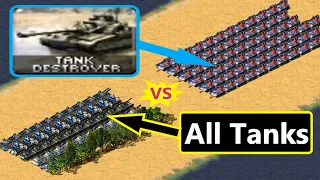 All Tanks vs Tank Destroyer - Same Cost - Red Alert 2