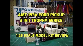 AMT 1934 Ford Pickup 1/25 Scale Model Kit Build Review AMT1120
