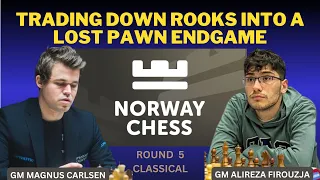 GM Magnus Carlsen vs. GM Alireza Firouzja Norway Chess 2024 Round 5 Classical