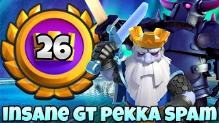 26 WINS GLOBAL TOURNAMENT REVIEW WITH PEKKA BRIDGE SPAM CLASH ROYALE