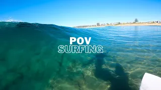 POV SURFING GLASSY BEACH BREAK