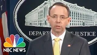 Attorney General Rod Rosenstein: 13 Russians Charged For Interfering In US Election | NBC News