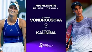 Marketa Vondrousova vs. Anhelina Kalinina | 2023 Beijing Round 1 | WTA Match Highlights