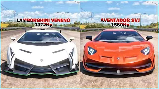 FH5 DRAG RACE! VENENO Vs AVENTADOR SVJ