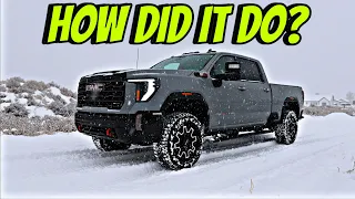 How Does My 2024 GMC Sierra 2500 AT4X Perform In The Snow Using The Locker?