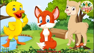 Happy Animal Moments: Llama, Fox, Duck - Animals sound