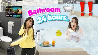 Living in a Bathroom for 24 hours! 🚽🛁