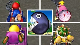 Every Character PULLED By The CHAIN CHOMP In Mario Kart Double Dash