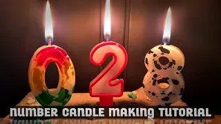 NUMBER CANDLE MAKING | BIRTHDAY CANDLE | ANNIVERSARY CANDLE | CANDLE MAKING TUTORIAL