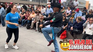 Mau baila EL VIEJO DEL SOMBRERON 🤠🎵💃EN #chihuahua #laliber @musicalmilagroofficial