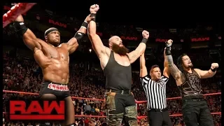 Roman Reigns, Braun Strowman & Lashley vs. Mahal, Owens & Zayn: Raw, April 30, 2018  Highlights Hd