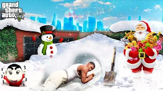 Franklin & Shinchan Survive a Ultimate Coldest Day in GTA 5 || Gta 5 Tamil