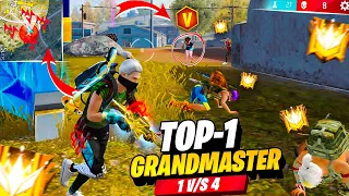 GRANDMASTER SOLO VS SQUAD || GRANDMASTER SQUAD VS ANKUSH FF || 1 VS 4 !! 🔥