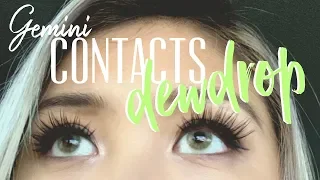 "Dewdrop" on Dark Brown Eyes | Gemini Contacts (Try-On)