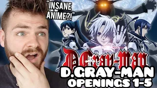 First Time Reacting to "D.GRAY-MAN Openings (1-5)" | Non Anime Fan!