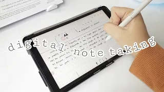 🍂study with me | digital note taking (android tab edition | samsung tabA 8.0"w/spen) + free template