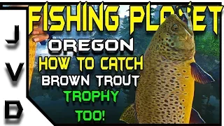 Fishing Planet Oregon Guide | How to Catch Brown Trout | Trophy too! | Falcon Lake Tips