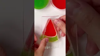 🍉수박 말랑이 만들기 - DIY Watermelon Squishy with nano tape #shorts