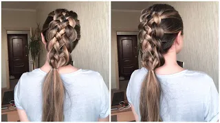 Коса из 5 прядей, инструкция по применению // Five Strand Dutch Braid Tutorial