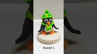 How to make Penguin  of modelling clay or fondant