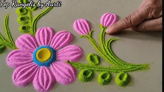 Simple Rangoli Designs | Easy Rangoli | Relaxing Videos |Satisfying Sand Videos | Top Rangolis