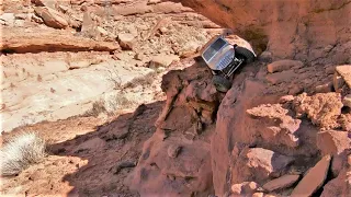 Jeep Falls Off Cliff