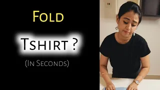 Fold A T-shirt In Just Seconds | How To Fold T Shirt | Virtual Diva #shorts #tshirts #folding