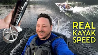 11.5 Mph on a KAYAK! Stable High speed Electric Kayak Motor! LAKE TEST fail and SUCCESS!