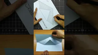 3d Inclined stair card｜Paper craft art｜Paper Origami｜Kirigami｜Pop up card｜斜樓梯卡片製作 #Shorts