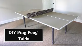 How I Made a Ping Pong Table || The First Piece for my Game Room