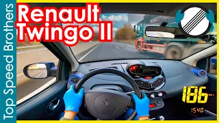 Renault Twingo II 1.2 (2014) AUTOBAHN POV TOP SPEED 🚀