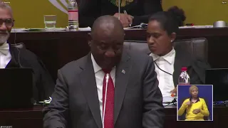 President Cyril Ramaphosa orally replies to the Questions in the National Assembly