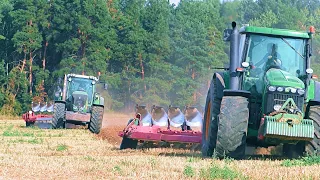 Efficient plowing with John Deere 8420 and FENDT 936 using Pottinger equipment! 🚜💥