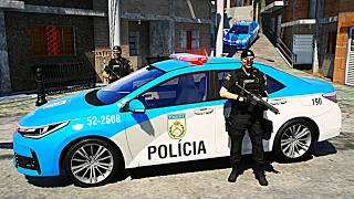 PERSEGUIÇÃO E TROCA DE TIROS PMERJ | GTA 5 POLICIAL