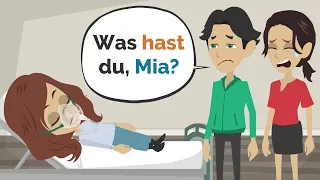 Deutsch lernen | Mia ist im Krankenhaus! | Wortschatz und wichtige Verben