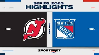 NHL Pre-Season Highlights | Devils vs. Rangers - September 28, 2023