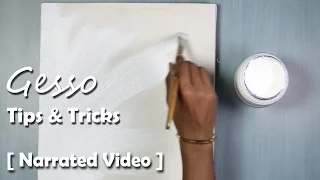 What is Gesso? How to use Gesso on Acrylic Painting! step by step Narrated Video