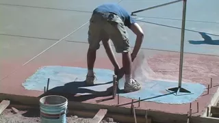 How to Stamp a Concrete Patio Slab Foundation