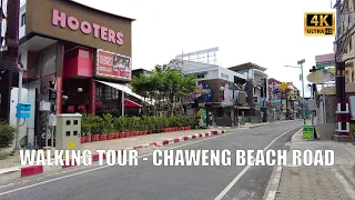 4K Koh Samui Virtual walking tour - Chaweng walking street and Chaweng beach