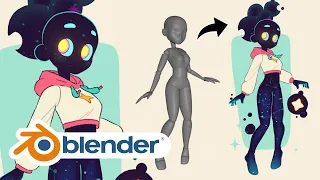 Bringing a Galaxy Girl to Life in Blender - Flare Full Process Explained