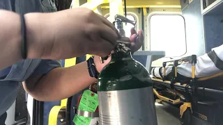 How to set up an oxygen tank (EMT)