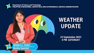 Public Weather Forecast issued at 4PM |  September 23, 2023
