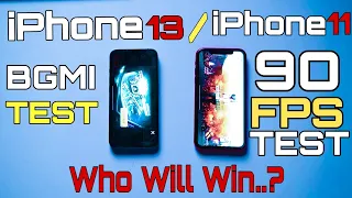iPhone 13 vs iPhone 11 BGMI TEST, 90 FPS or 120 fps? Powerful A15 bionic, #bgmi #90fps #pubg #shorts