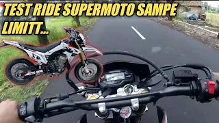 TEST RIDE SUPERMOTO || TEST RIDE CRF 150 CC || TEST RIDE SUPERMOTO SAMPE TERBANG