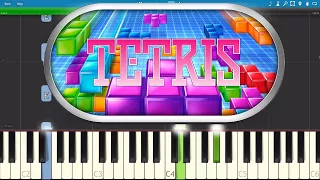 Tetris Theme - EASY Piano Tutorial - How To Play Tetris Theme (Korobeiniki)
