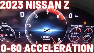 2023 Nissan Z 0-60 MPH Sport Mode Launch Control Traction Off