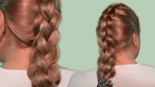 Прическа для Тонких Волос| Объемная Коса| Видео Урок| Volumetric Square Braid Video Tutorial