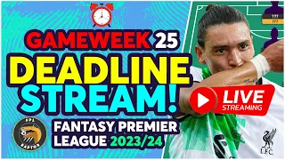 FPL DEADLINE STREAM DOUBLE GAMEWEEK 25 | LIVERPOOL TEAM NEWS! | Fantasy Premier League Tips 2023/24